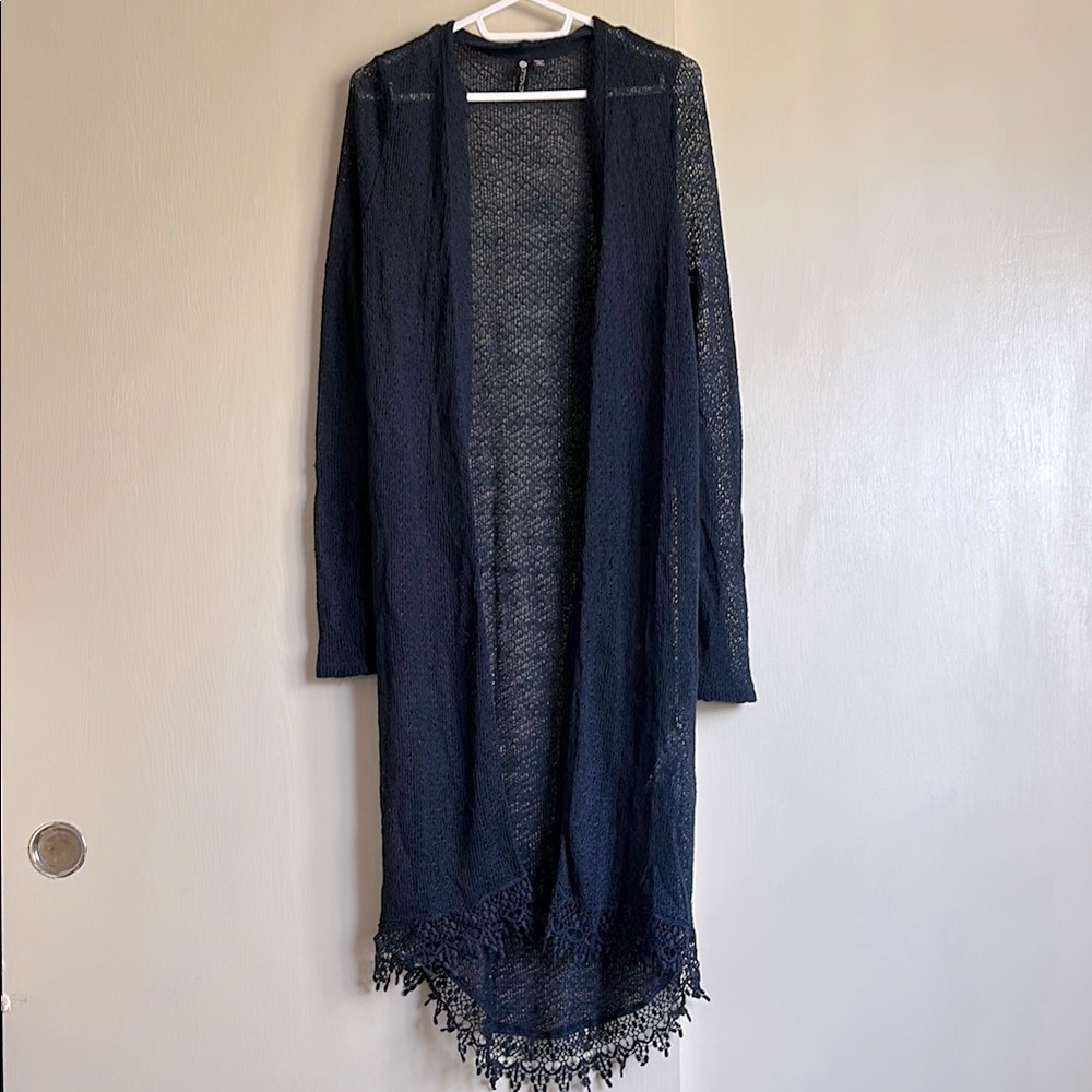 Cotton On Navy Blue Long Cardigan